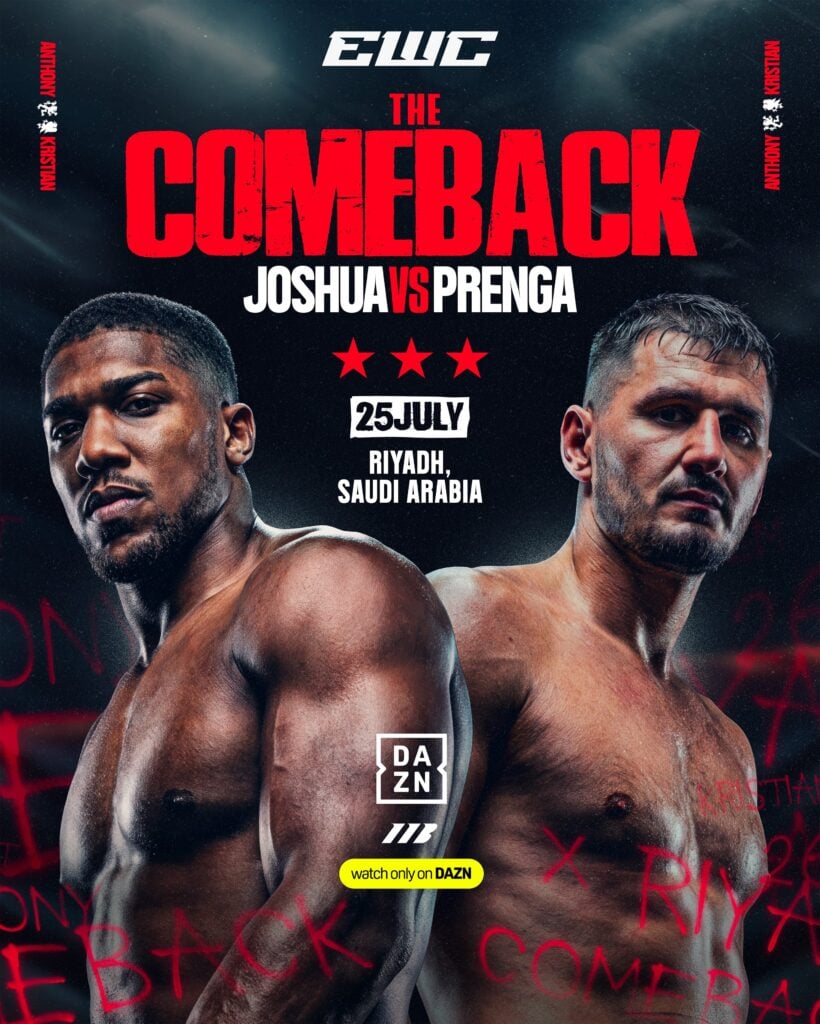 Anthony Joshua Comeback Poster