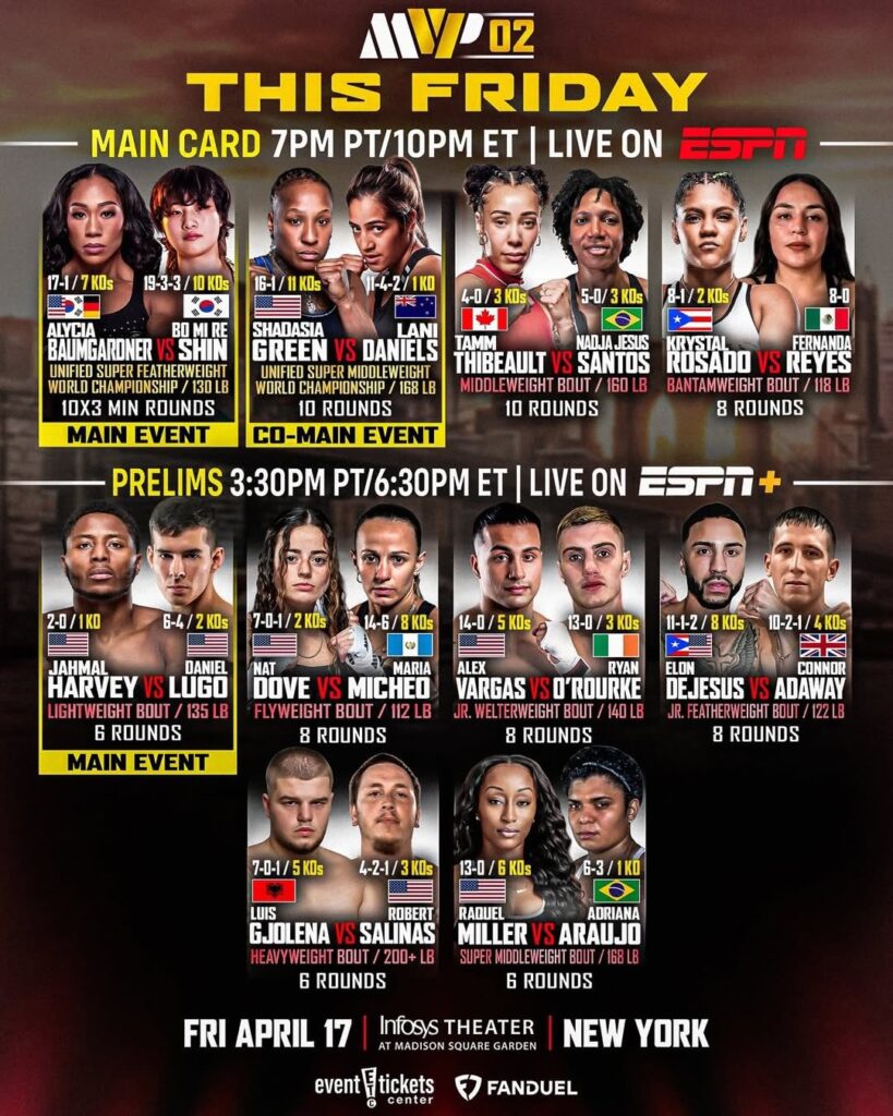 MVPW 02 Fight Card